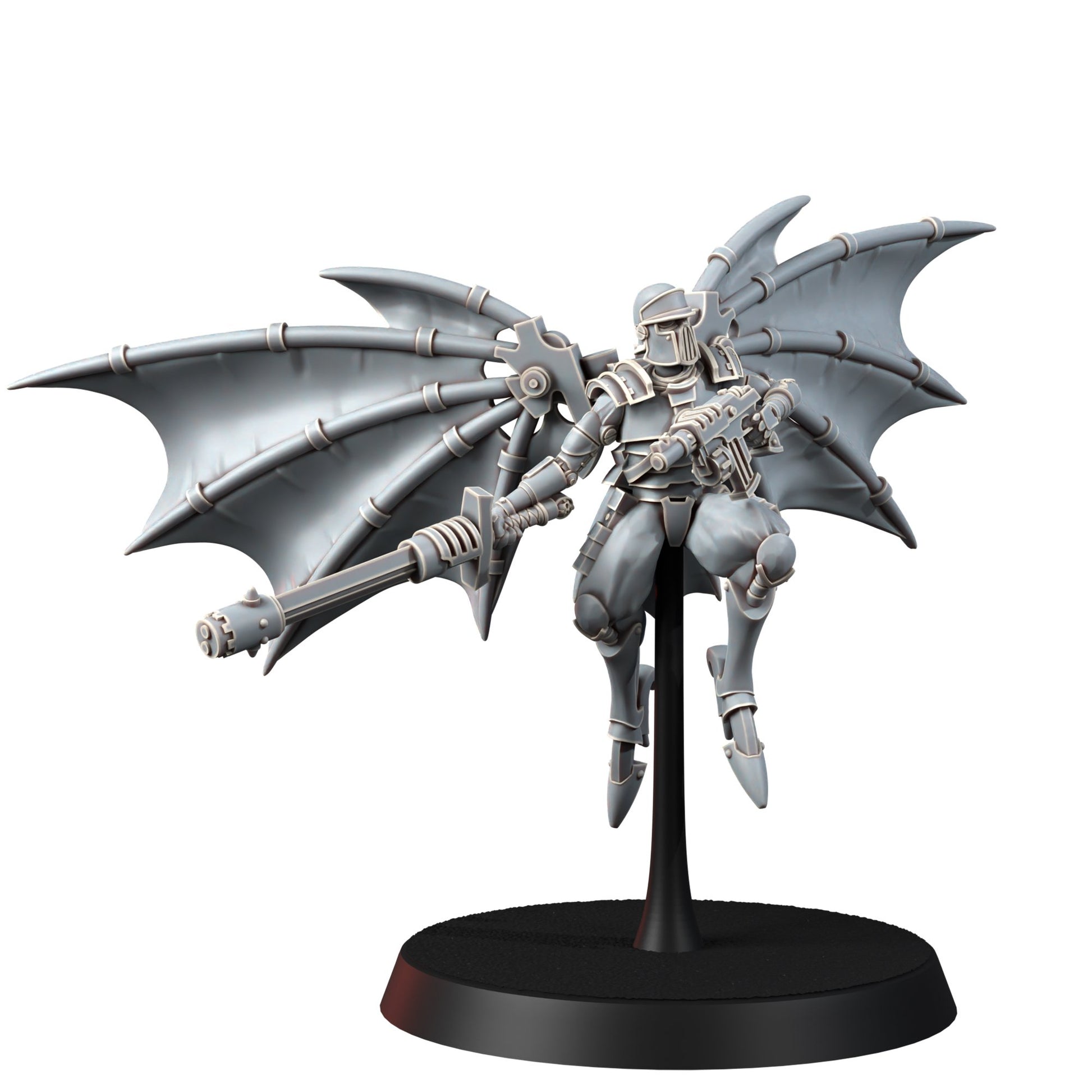Tech Priests Cult Of Mars Infernal Pterodactyls (5 Units), proxy miniature, squad, 28mm heroic scale unpainted resin, view 3