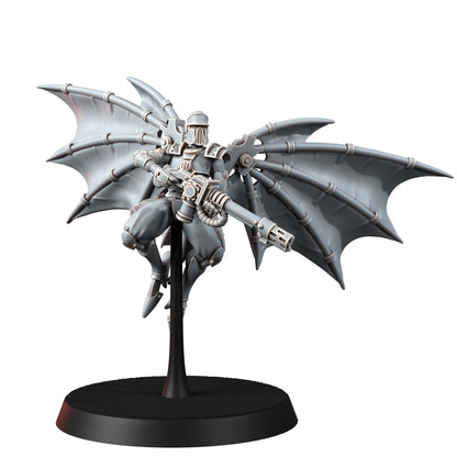Tech Priests Cult Of Mars Infernal Pterodactyls (5 Units), proxy miniature, squad, 28mm heroic scale unpainted resin, view 4