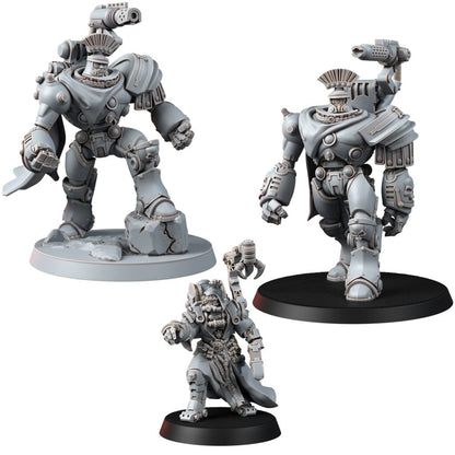 Tech Priests Cult Of Mars Iron Golems Team (3 Units), proxy miniature, squad, 28mm heroic scale unpainted resin