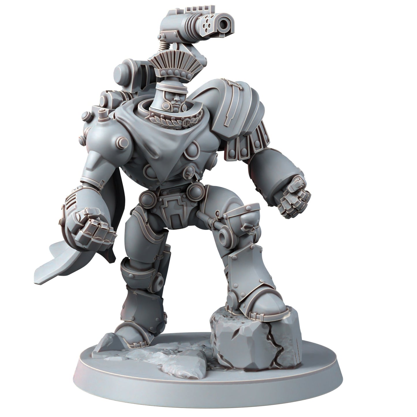 Tech Priests Cult Of Mars Iron Golems Team (3 Units), proxy miniature, squad, 28mm heroic scale unpainted resin, view 4