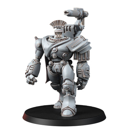 Tech Priests Cult Of Mars Iron Golems Team (3 Units), proxy miniature, squad, 28mm heroic scale unpainted resin, view 5