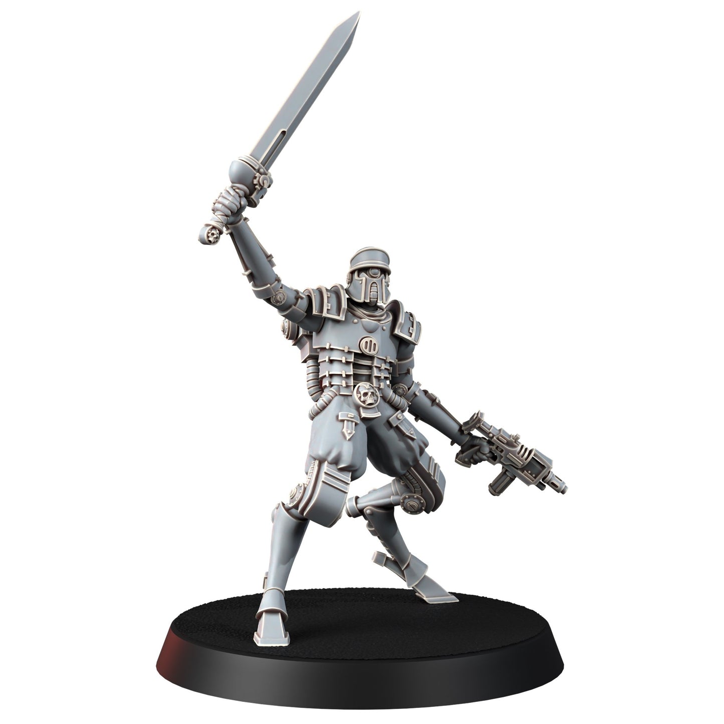 Tech Priests Cult Of Mars Ironreborned (5 Units), proxy miniature, squad, 28mm heroic scale unpainted resin, view 4