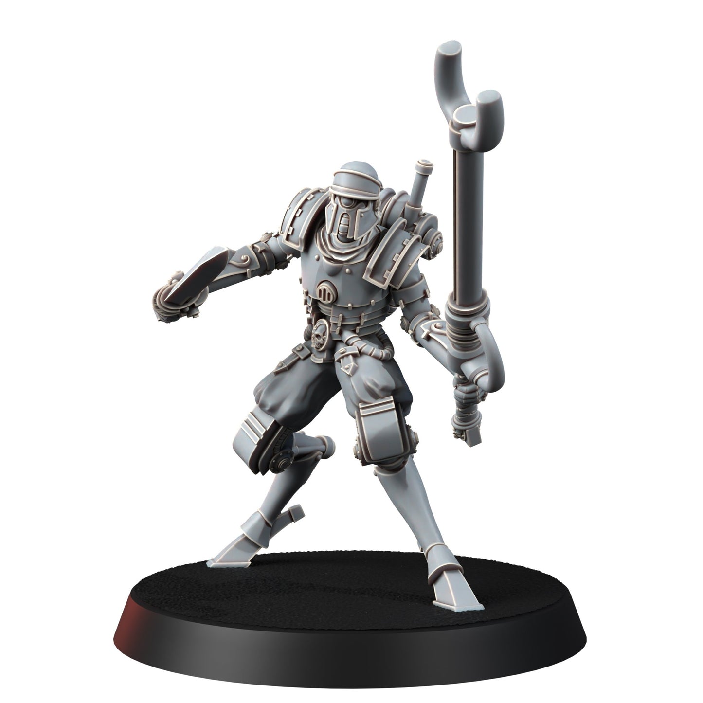 Tech Priests Cult Of Mars Ironreborned (5 Units), proxy miniature, squad, 28mm heroic scale unpainted resin, view 5
