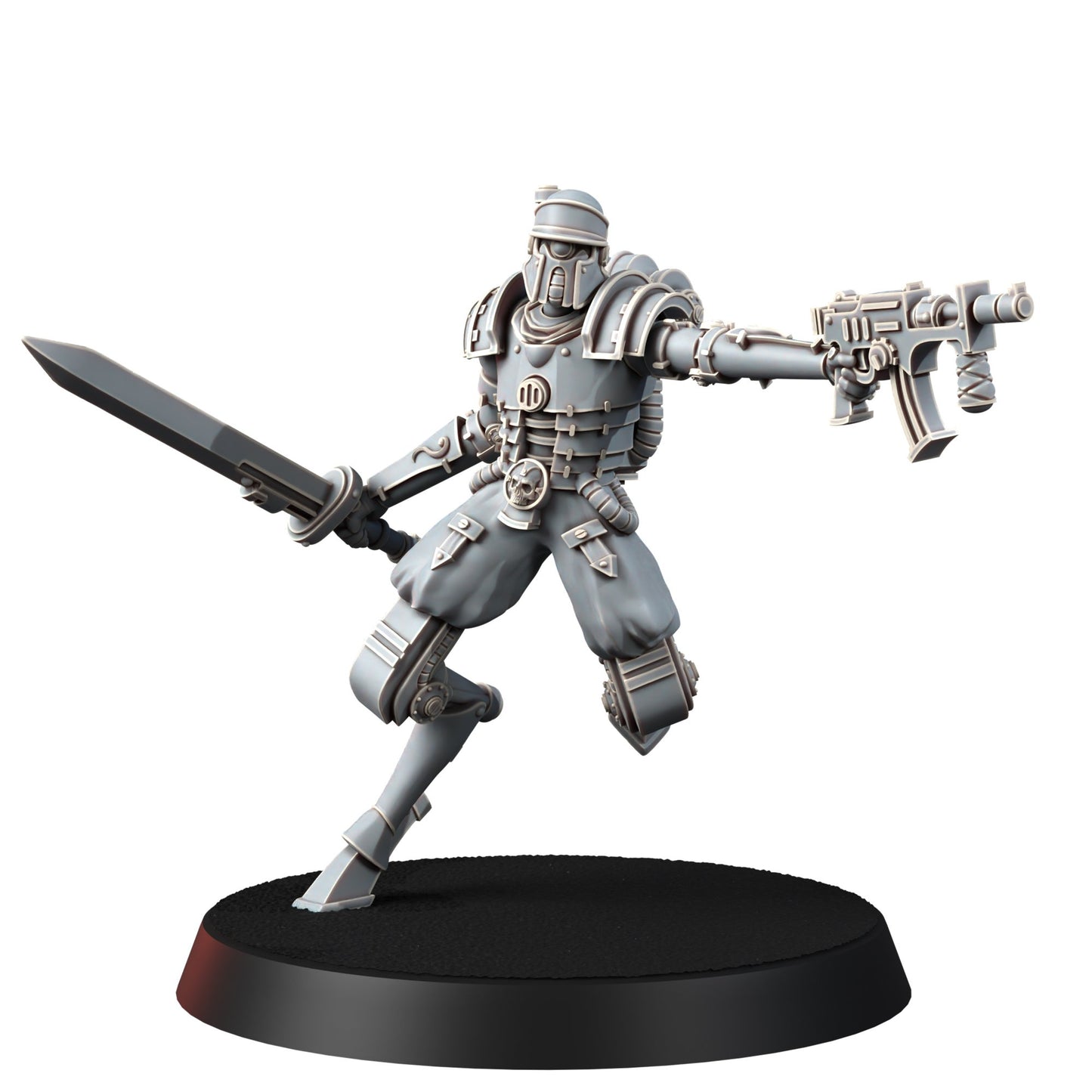 Tech Priests Cult Of Mars Ironreborned (5 Units), proxy miniature, squad, 28mm heroic scale unpainted resin, view 6