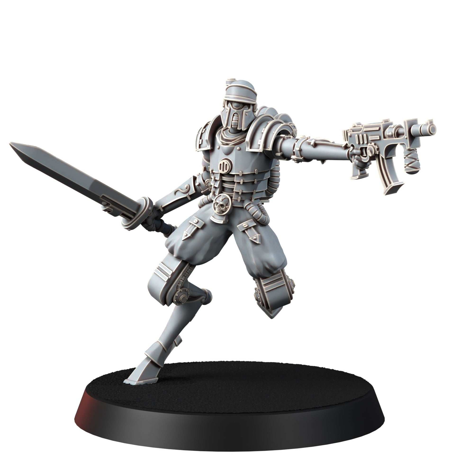 Tech Priests Cult Of Mars Ironreborned (5 Units), proxy miniature, squad, 28mm heroic scale unpainted resin, view 6
