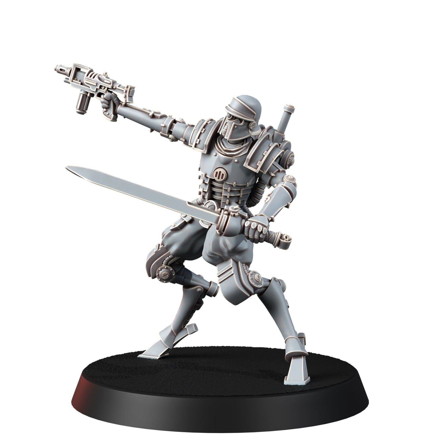 Tech Priests Cult Of Mars Ironreborned (5 Units), proxy miniature, squad, 28mm heroic scale unpainted resin, view 7