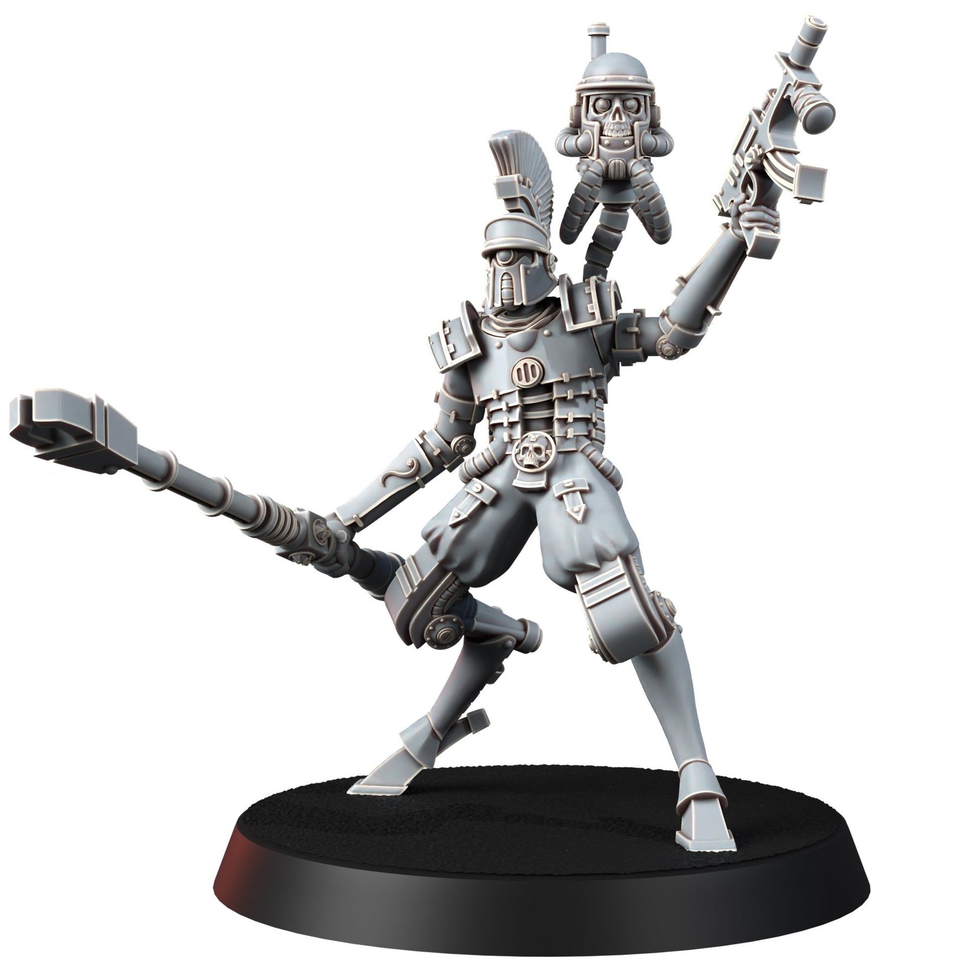 Tech Priests Cult Of Mars Ironreborned (5 Units), proxy miniature, squad, 28mm heroic scale unpainted resin, view 8