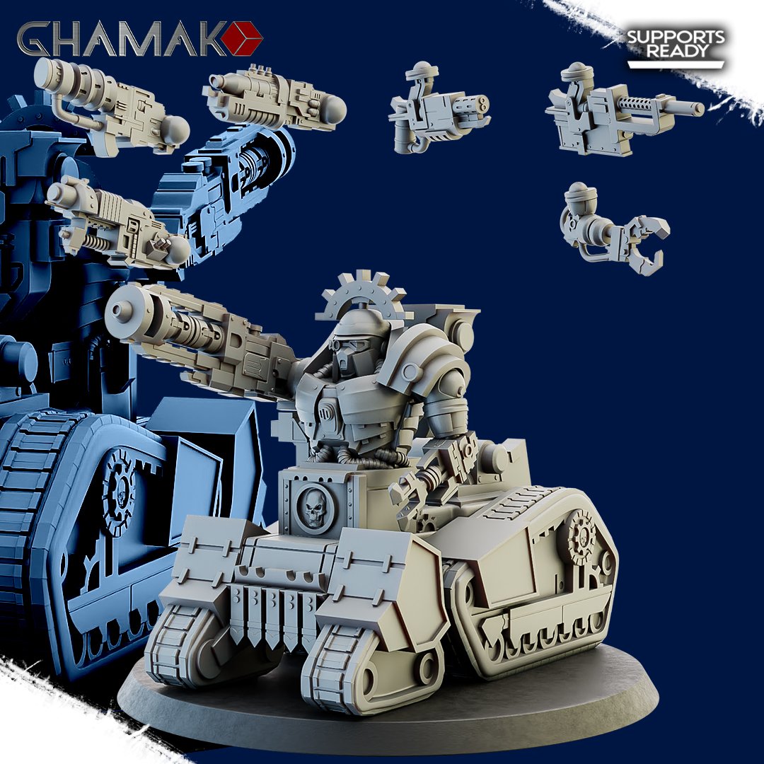 Tech Priests Cult Of Mars Martian Annihilator 01, proxy miniature, 28mm heroic scale unpainted resin, view 2