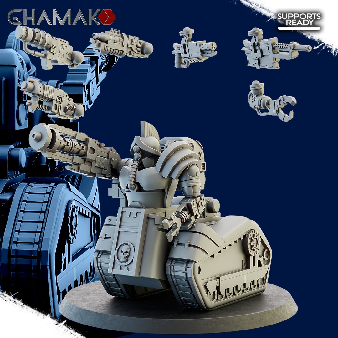 Tech Priests Cult Of Mars Martian Annihilator 03, proxy miniature, 28mm heroic scale unpainted resin, view 3