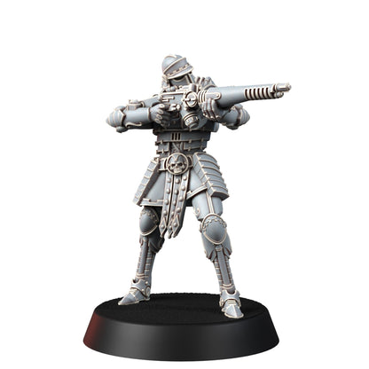 Tech Priests Cult Of Mars Martian Gatekeepers (16 Units), proxy miniature, squad, 28mm heroic scale unpainted resin, view 6