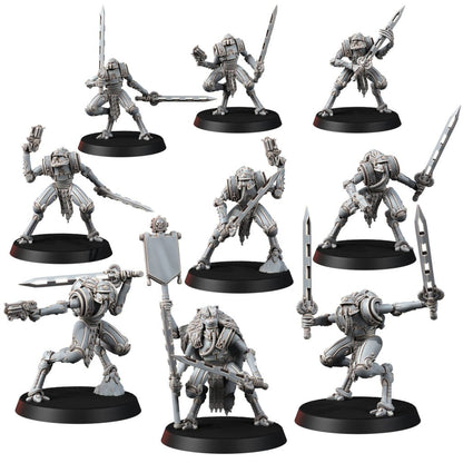 Tech Priests Cult Of Mars Martian Ironbreakers (9 Units), proxy miniature, squad, 28mm heroic scale unpainted resin