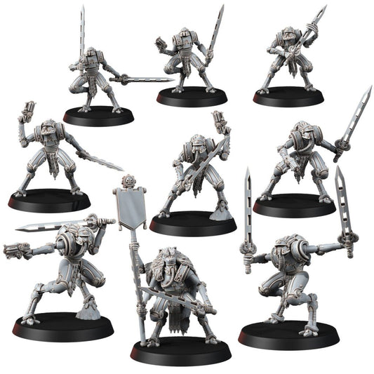 Tech Priests Cult Of Mars Martian Ironbreakers (9 Units), proxy miniature, squad, 28mm heroic scale unpainted resin