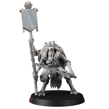Tech Priests Cult Of Mars Martian Ironbreakers (9 Units), proxy miniature, squad, 28mm heroic scale unpainted resin, view 4