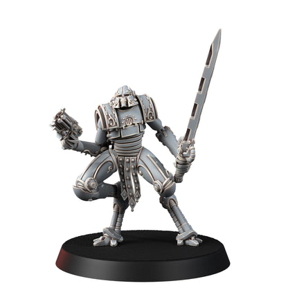 Tech Priests Cult Of Mars Martian Ironbreakers (9 Units), proxy miniature, squad, 28mm heroic scale unpainted resin, view 5