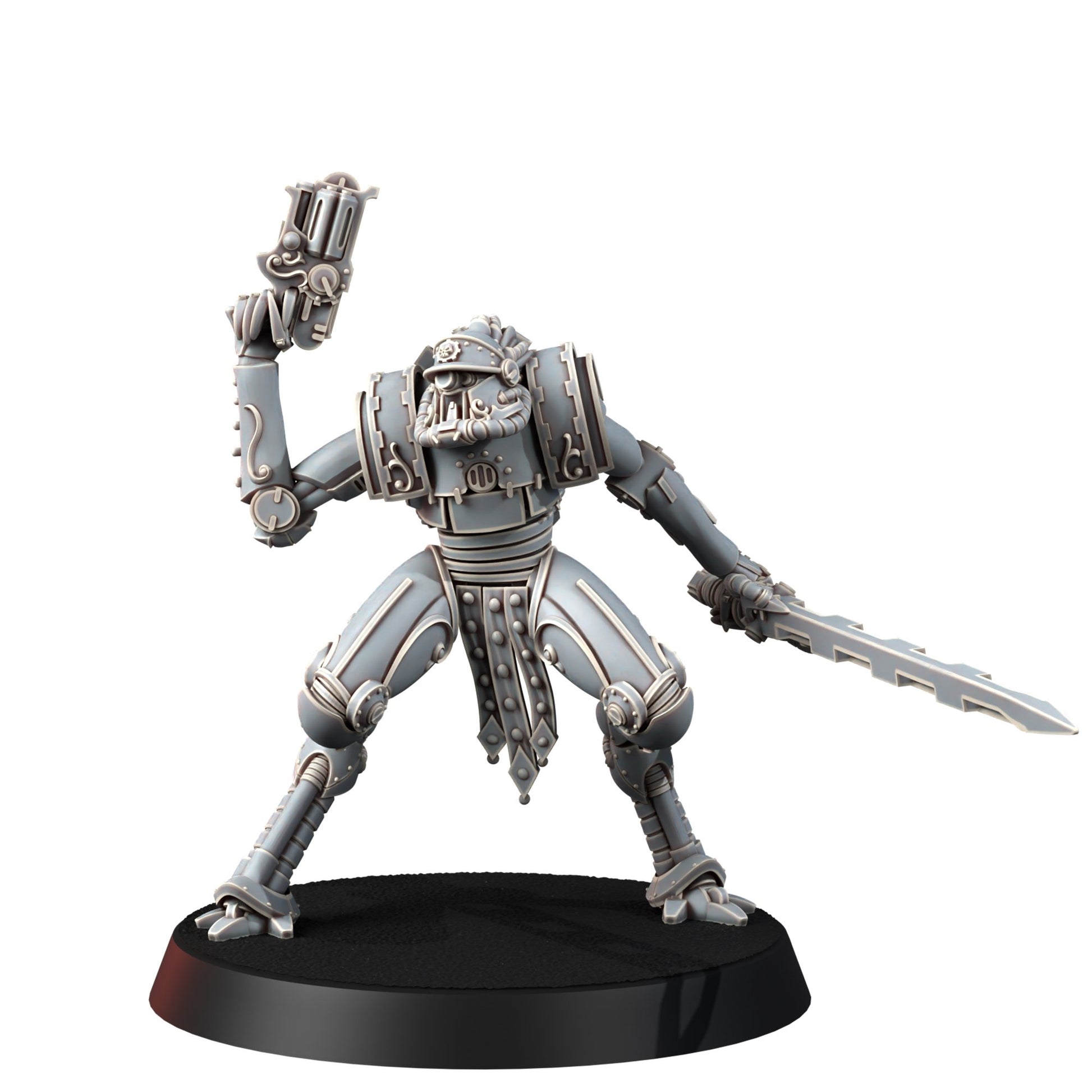 Tech Priests Cult Of Mars Martian Ironbreakers (9 Units), proxy miniature, squad, 28mm heroic scale unpainted resin, view 7