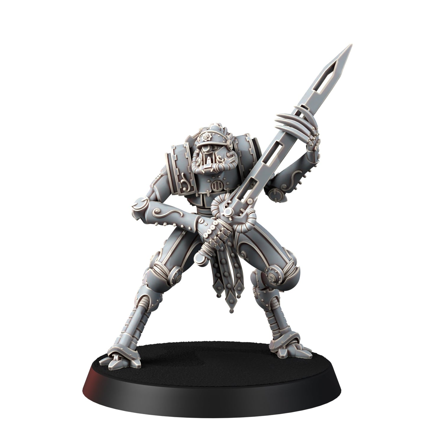 Tech Priests Cult Of Mars Martian Ironbreakers (9 Units), proxy miniature, squad, 28mm heroic scale unpainted resin, view 8