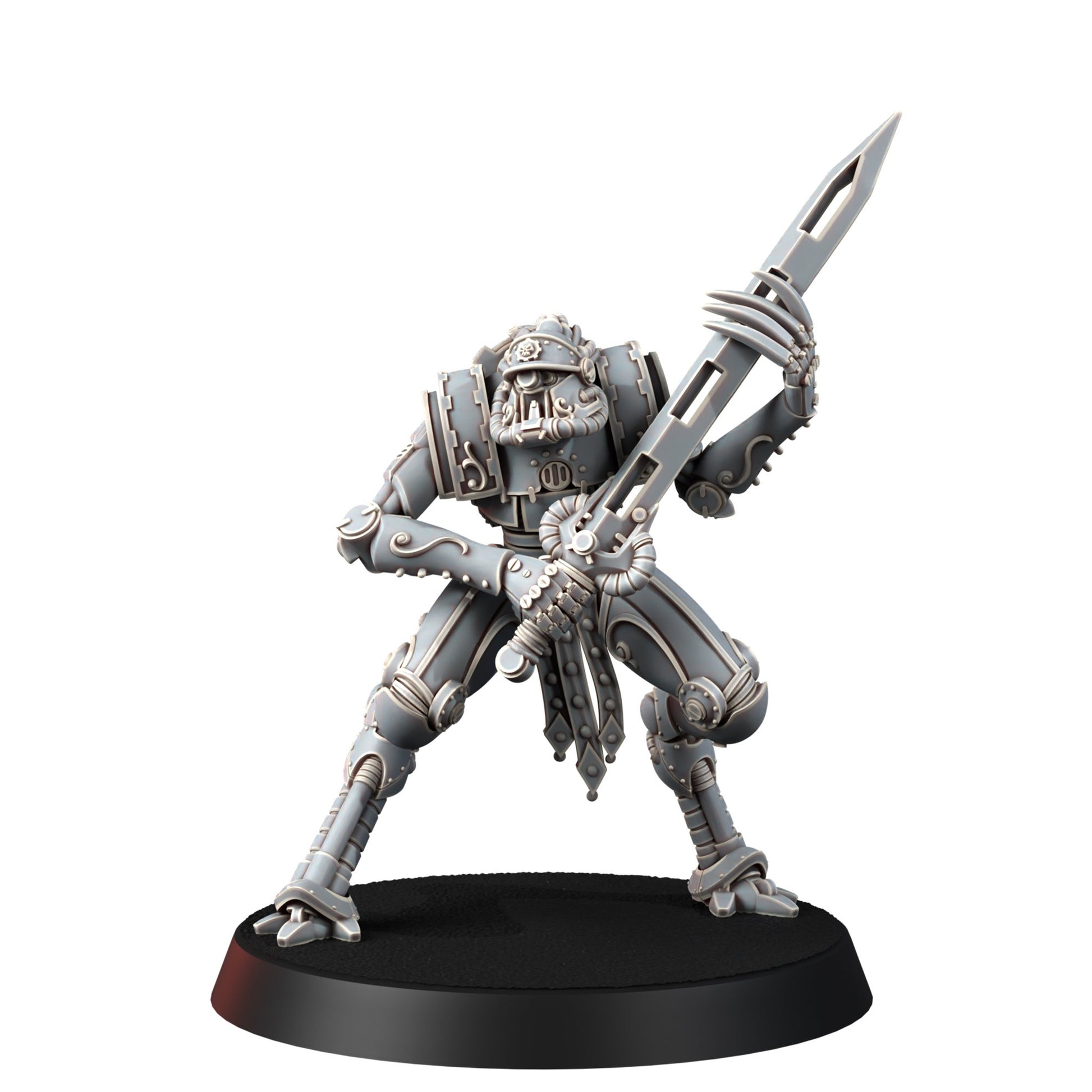 Tech Priests Cult Of Mars Martian Ironbreakers (9 Units), proxy miniature, squad, 28mm heroic scale unpainted resin, view 8