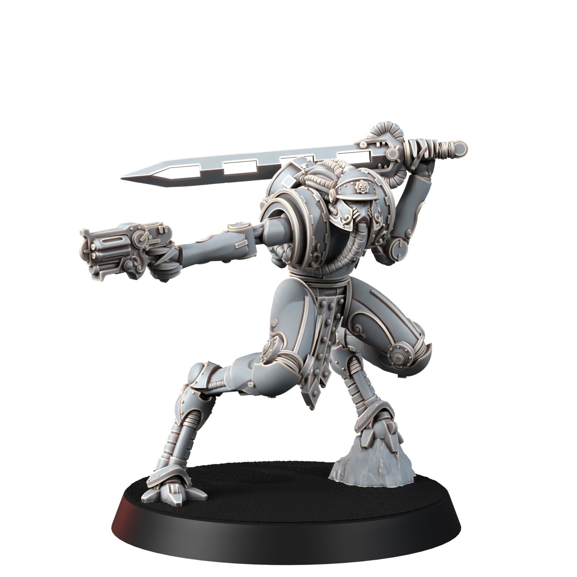 Tech Priests Cult Of Mars Martian Ironbreakers (9 Units), proxy miniature, squad, 28mm heroic scale unpainted resin, view 9