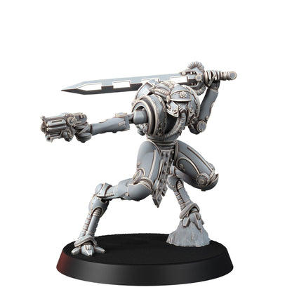 Tech Priests Cult Of Mars Martian Ironbreakers (9 Units), proxy miniature, squad, 28mm heroic scale unpainted resin, view 9
