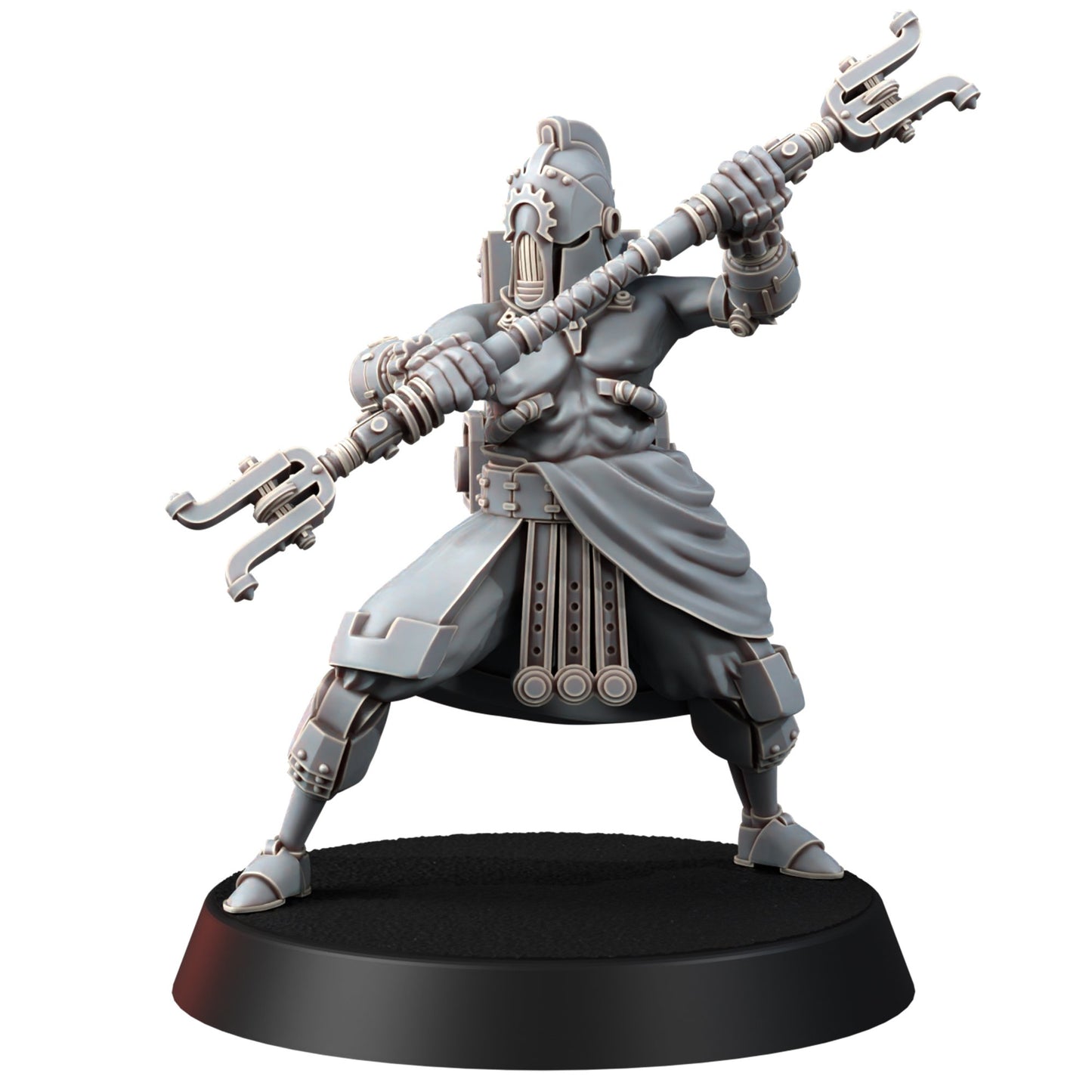 Tech Priests Cult Of Mars Olympus Devotees (5 Units), proxy miniature, squad, 28mm heroic scale unpainted resin, view 4