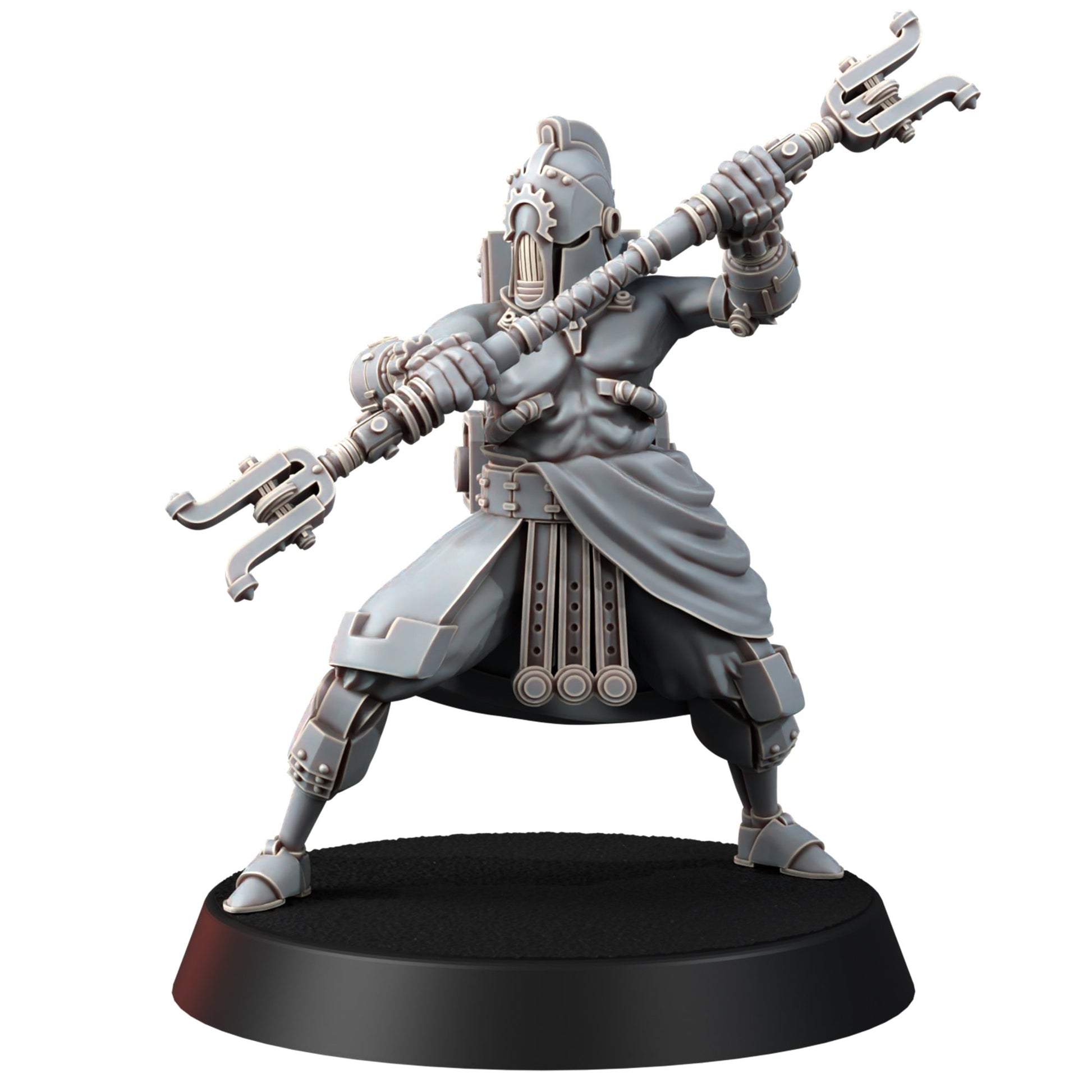 Tech Priests Cult Of Mars Olympus Devotees (5 Units), proxy miniature, squad, 28mm heroic scale unpainted resin, view 4