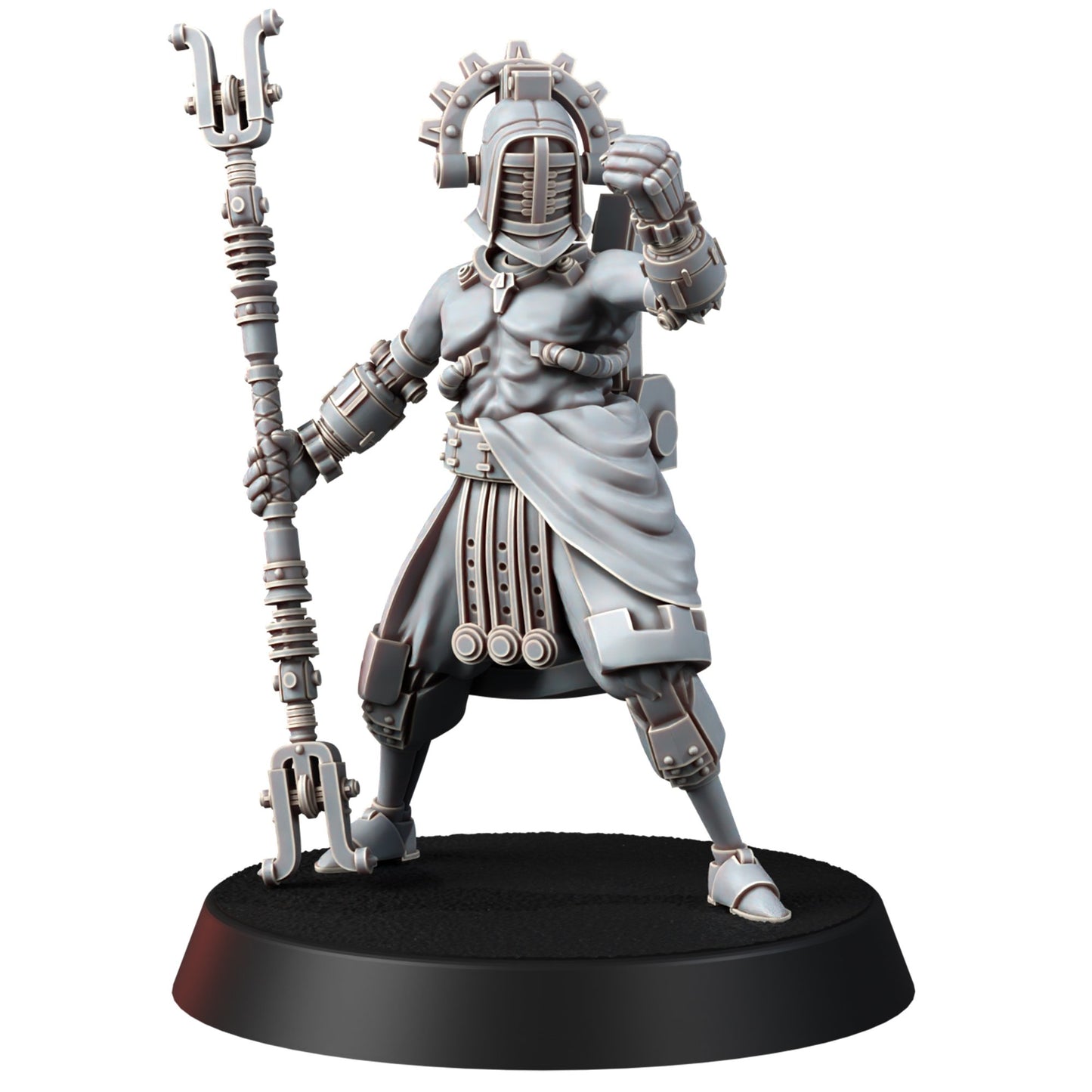 Tech Priests Cult Of Mars Olympus Devotees (5 Units), proxy miniature, squad, 28mm heroic scale unpainted resin, view 5