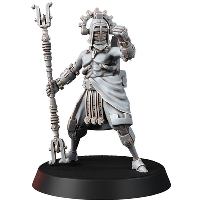 Tech Priests Cult Of Mars Olympus Devotees (5 Units), proxy miniature, squad, 28mm heroic scale unpainted resin, view 5