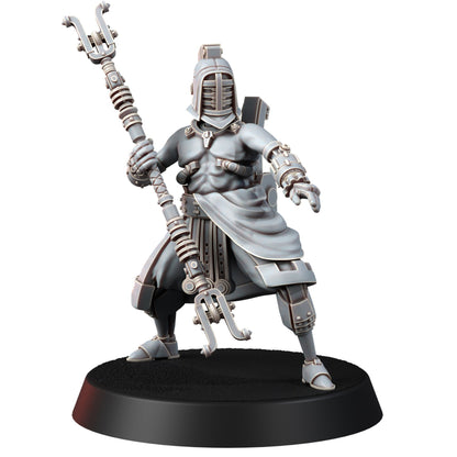 Tech Priests Cult Of Mars Olympus Devotees (5 Units), proxy miniature, squad, 28mm heroic scale unpainted resin, view 6