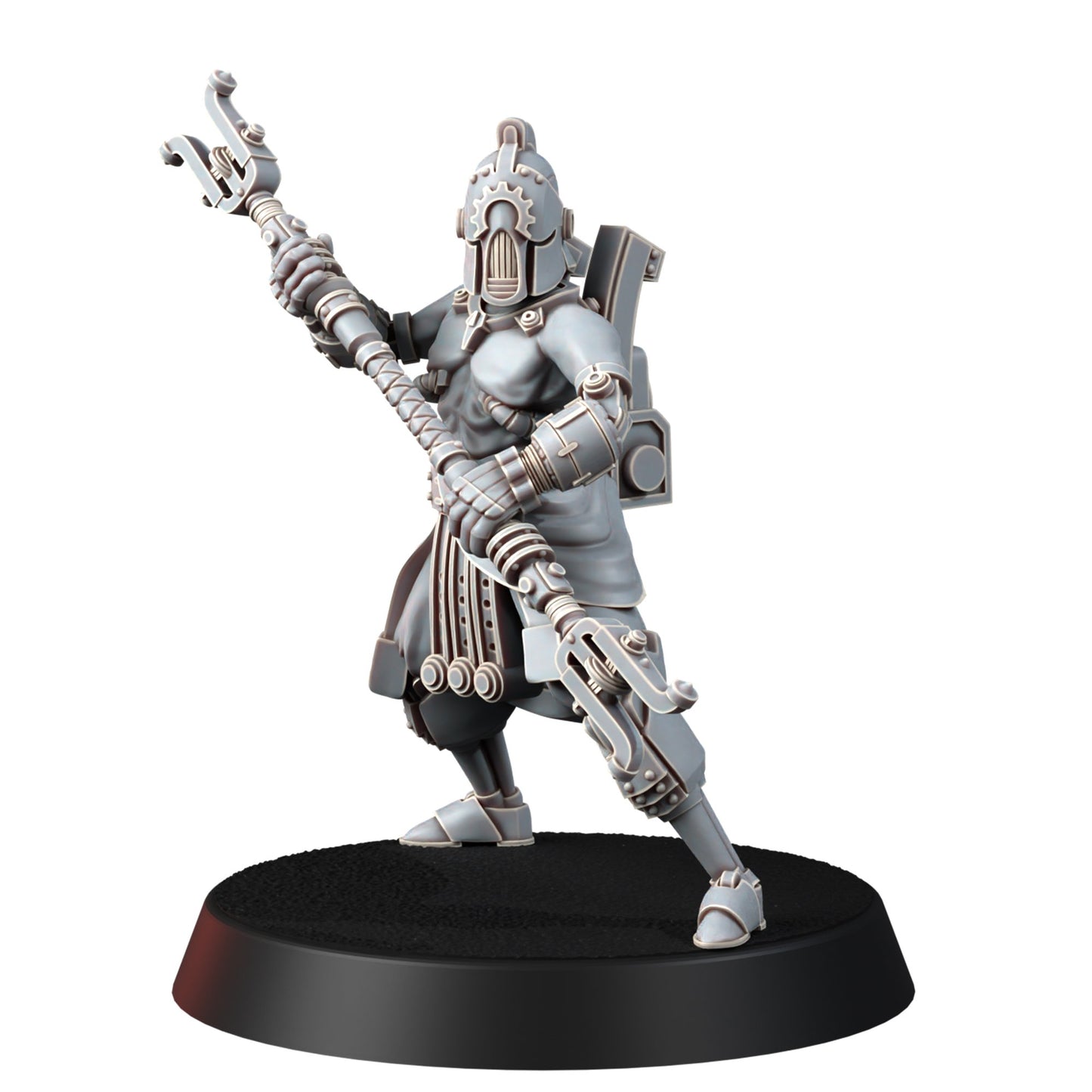 Tech Priests Cult Of Mars Olympus Devotees (5 Units), proxy miniature, squad, 28mm heroic scale unpainted resin, view 7