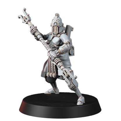 Tech Priests Cult Of Mars Olympus Devotees (5 Units), proxy miniature, squad, 28mm heroic scale unpainted resin, view 7