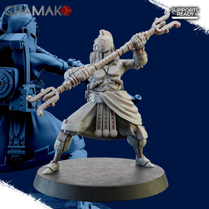Tech Priests Cult Of Mars Olympus Devotees (5 Units), proxy miniature, squad, 28mm heroic scale unpainted resin, view 9