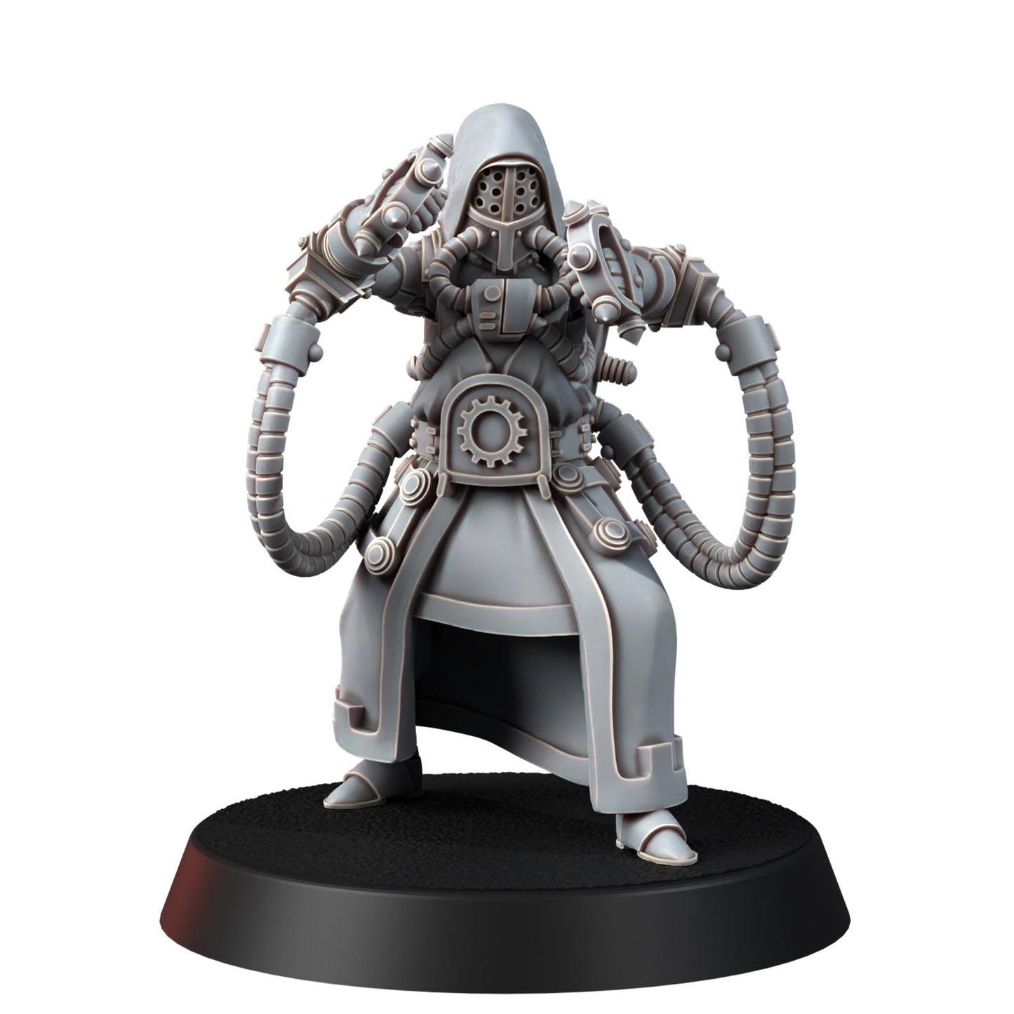 Tech Priests Cult Of Mars Olympus Monks (5 Units), proxy miniature, squad, 28mm heroic scale unpainted resin, view 6