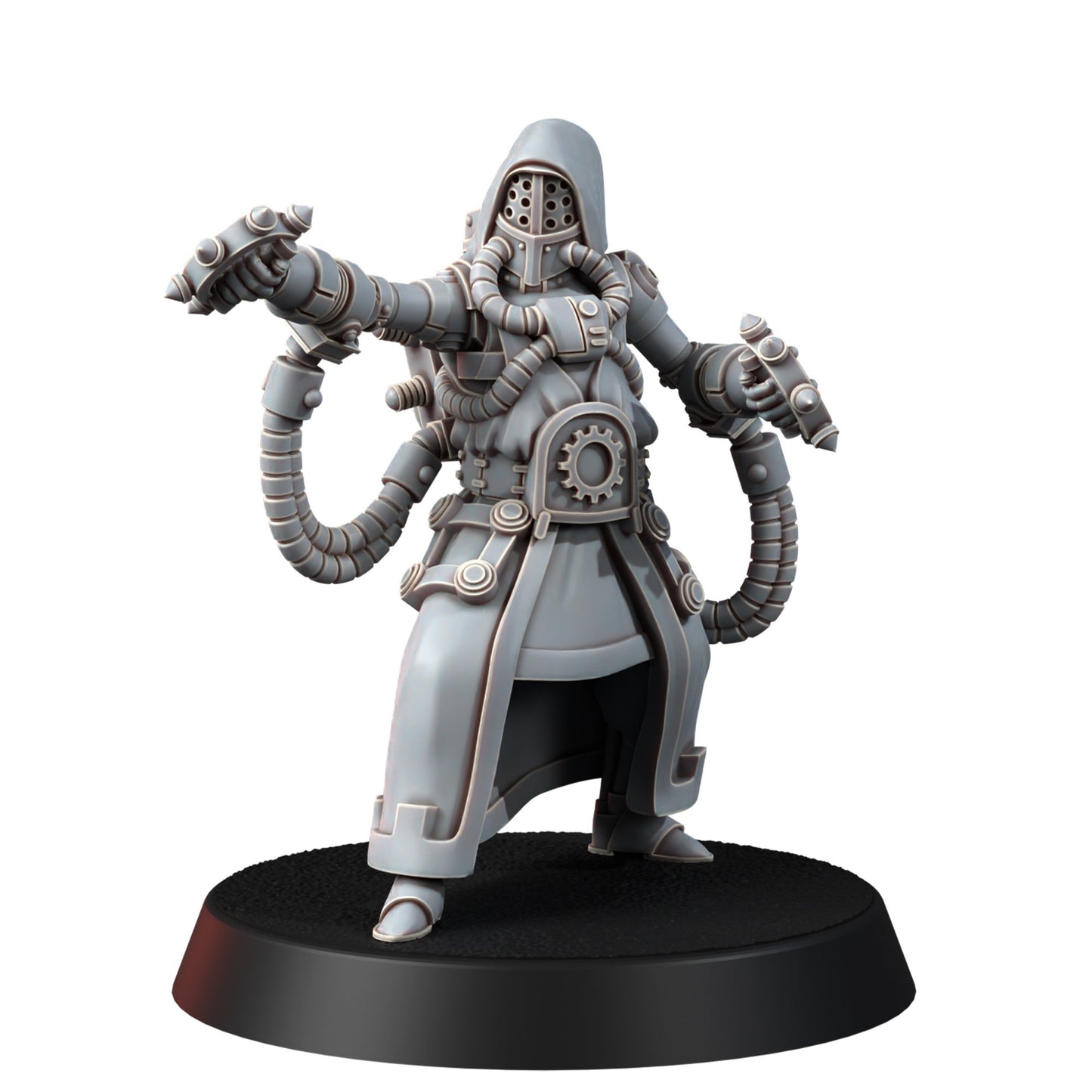 Tech Priests Cult Of Mars Olympus Monks (5 Units), proxy miniature, squad, 28mm heroic scale unpainted resin, view 7