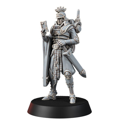 Tech Priests Cult Of Mars Pretorian, proxy miniature, 28mm heroic scale unpainted resin