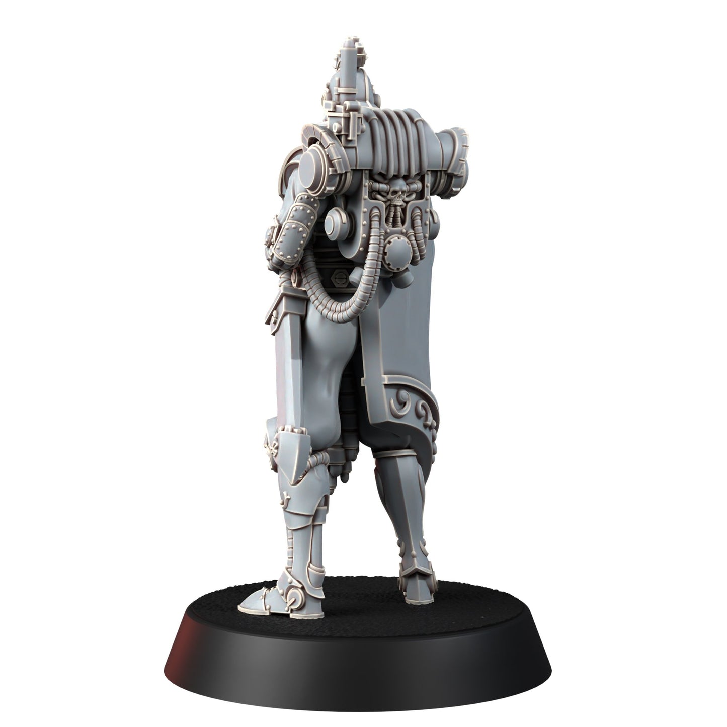 Tech Priests Cult Of Mars Pretorian, proxy miniature, 28mm heroic scale unpainted resin, view 5