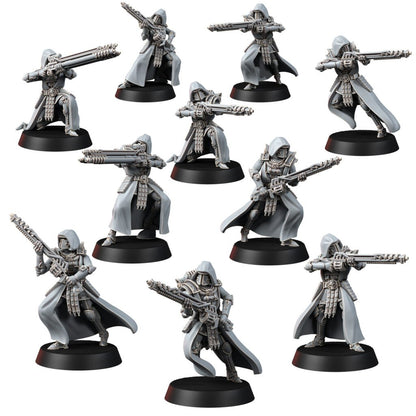 Tech Priests Cult Of Mars Rovers (10 Units), proxy miniature, squad, 28mm heroic scale unpainted resin