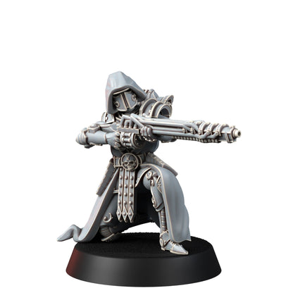 Tech Priests Cult Of Mars Rovers (10 Units), proxy miniature, squad, 28mm heroic scale unpainted resin, view 3