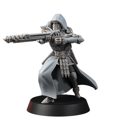 Tech Priests Cult Of Mars Rovers (10 Units), proxy miniature, squad, 28mm heroic scale unpainted resin, view 4