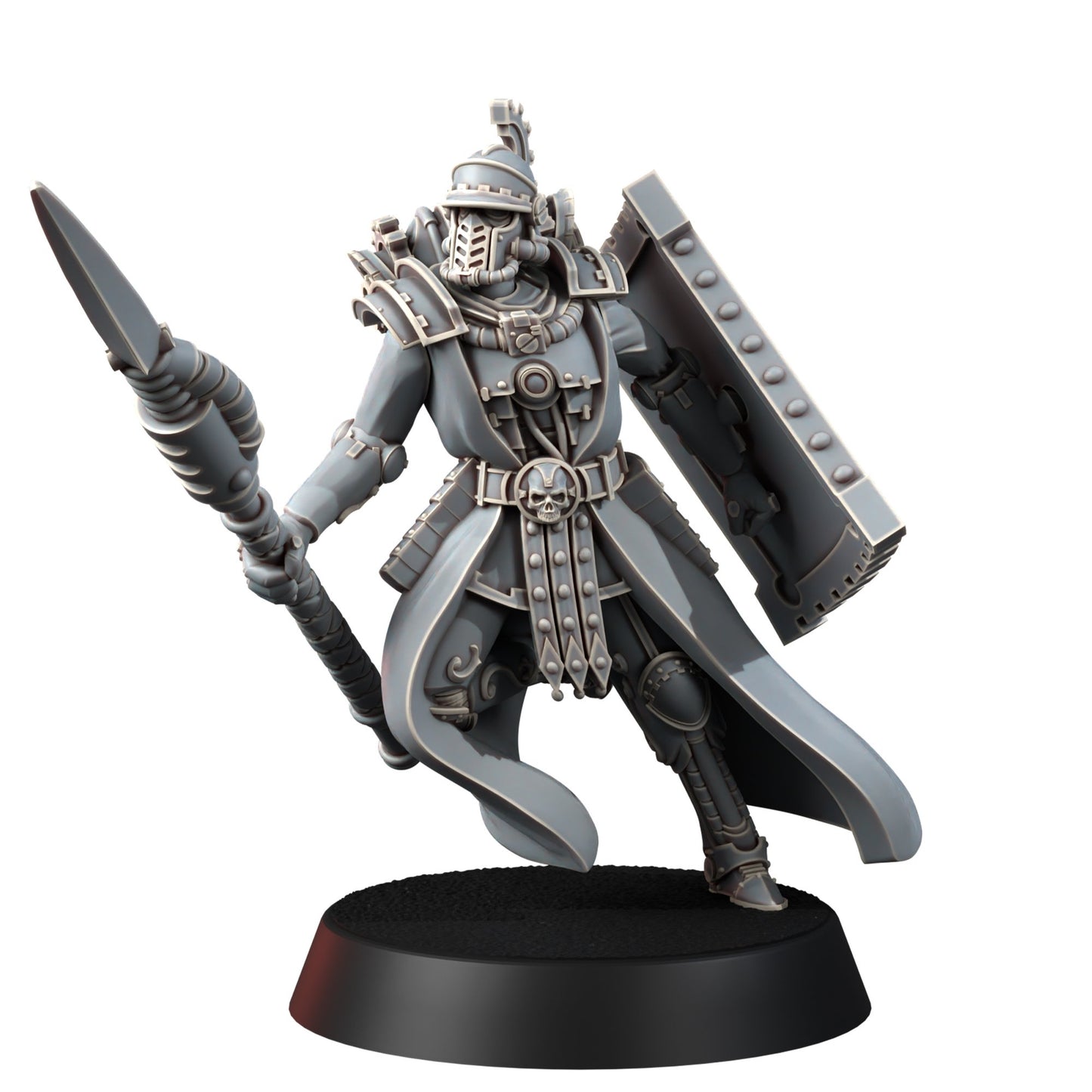 Tech Priests Cult Of Mars Scutaari (10 Units), proxy miniature, squad, 28mm heroic scale unpainted resin, view 5