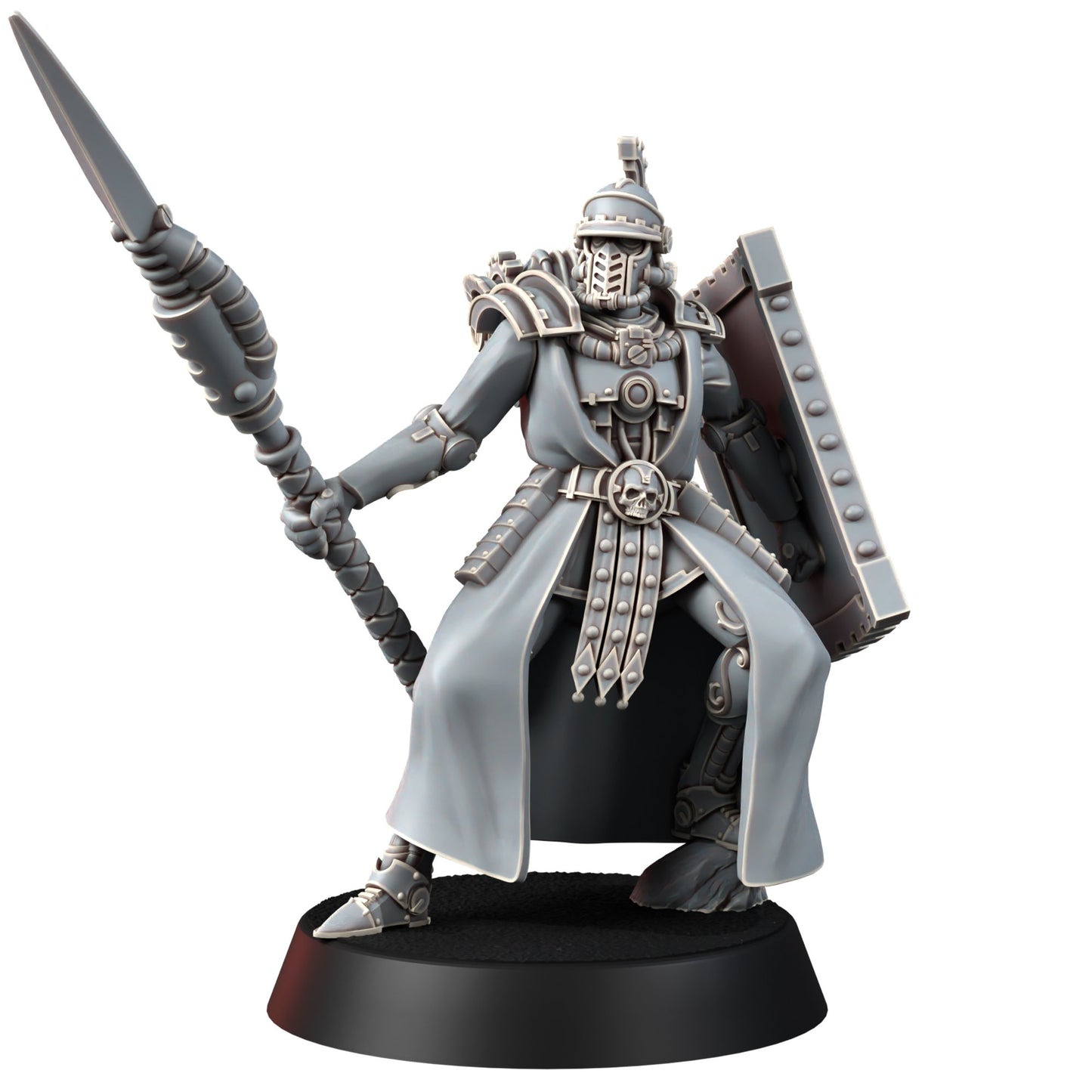 Tech Priests Cult Of Mars Scutaari (10 Units), proxy miniature, squad, 28mm heroic scale unpainted resin, view 6