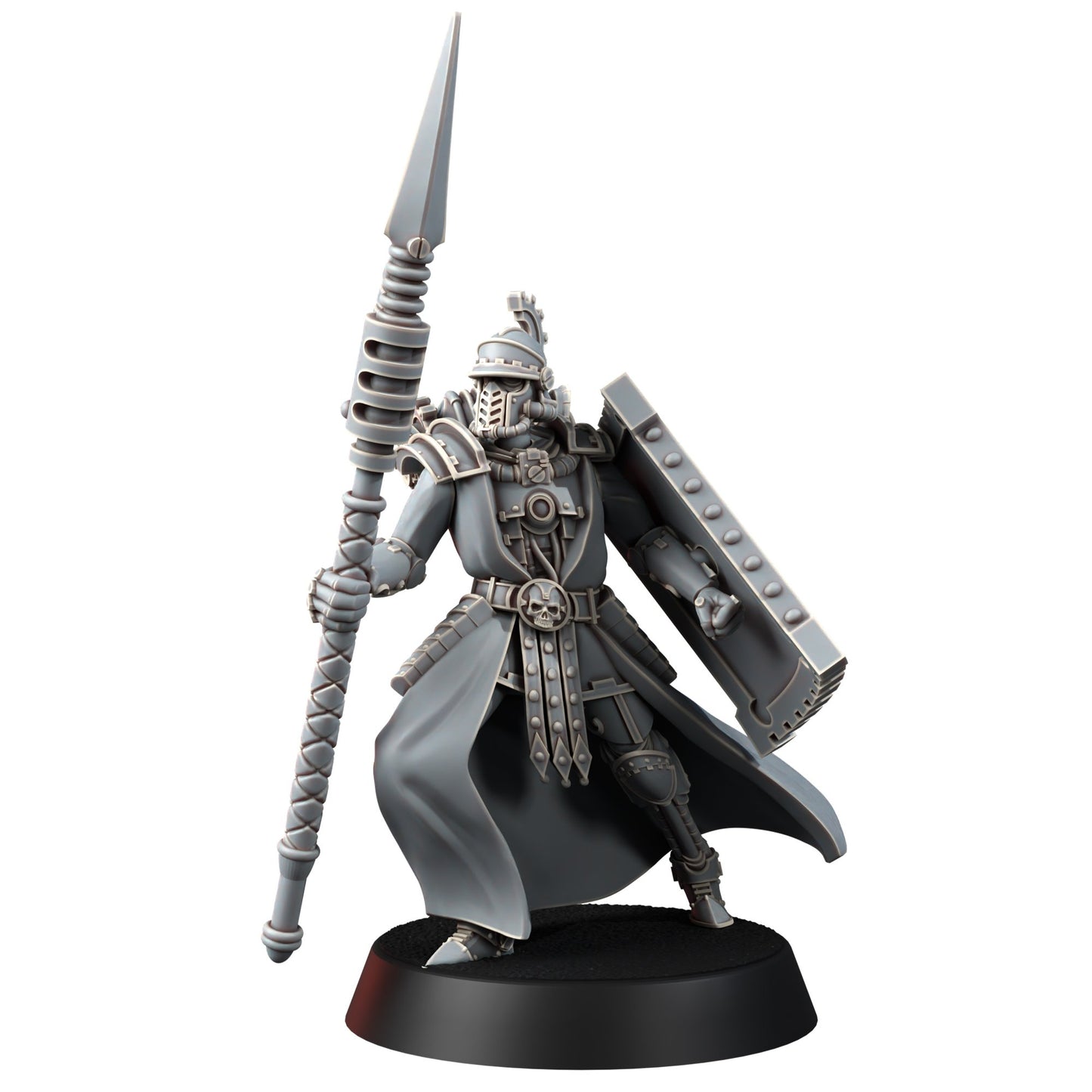 Tech Priests Cult Of Mars Scutaari (10 Units), proxy miniature, squad, 28mm heroic scale unpainted resin, view 8