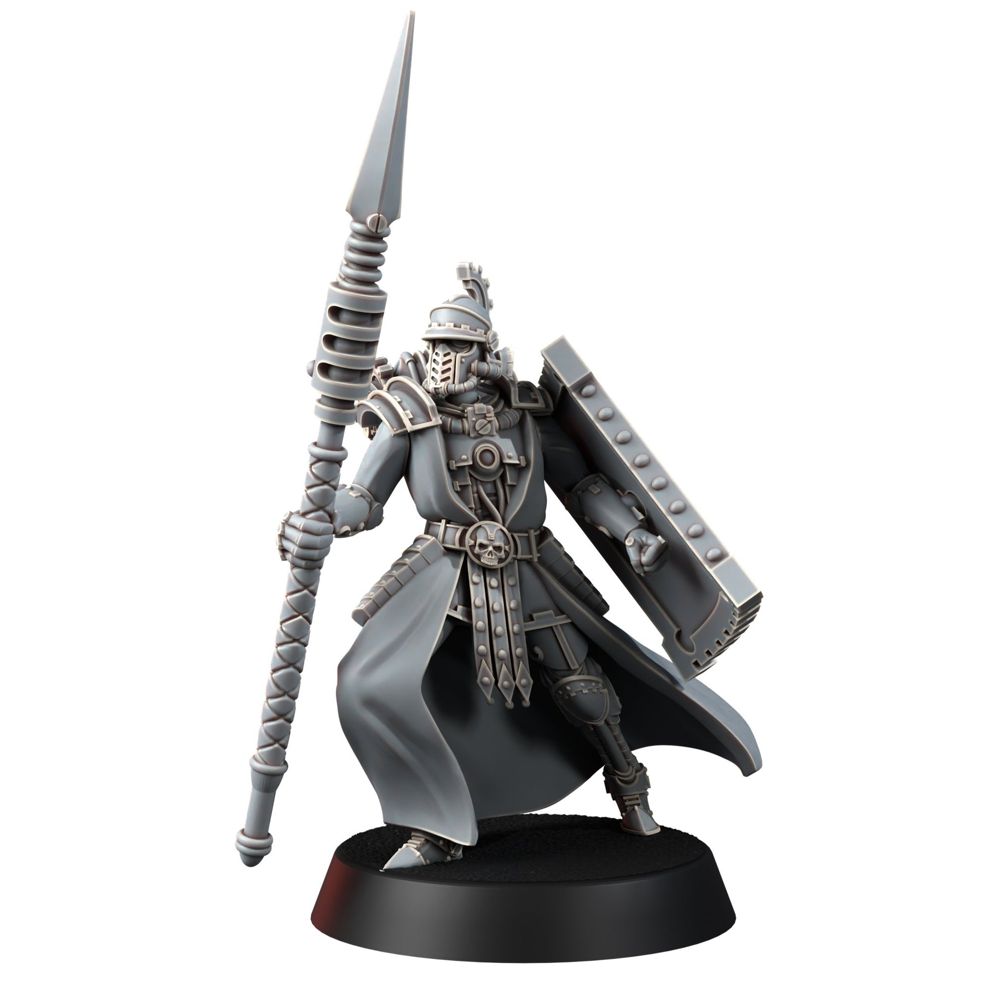 Tech Priests Cult Of Mars Scutaari (10 Units), proxy miniature, squad, 28mm heroic scale unpainted resin, view 8