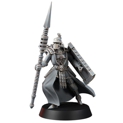 Tech Priests Cult Of Mars Scutaari (10 Units), proxy miniature, squad, 28mm heroic scale unpainted resin, view 8