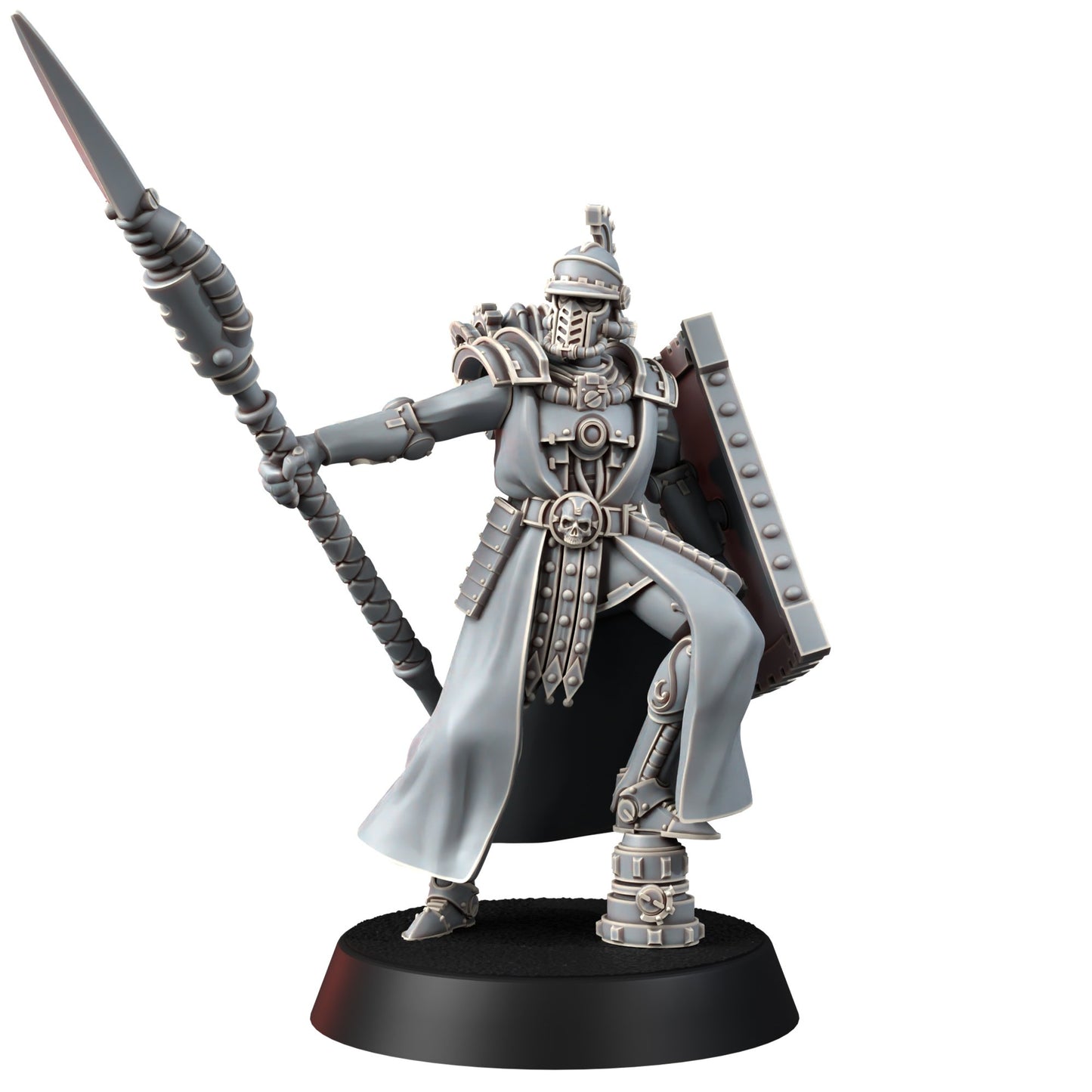Tech Priests Cult Of Mars Scutaari (10 Units), proxy miniature, squad, 28mm heroic scale unpainted resin, view 9