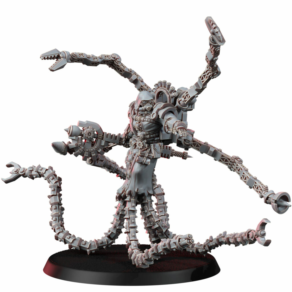Tech Priests Cult Of Mars Tecno Deacon, proxy miniature, 28mm heroic scale unpainted resin