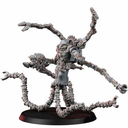 Tech Priests Cult Of Mars Tecno Deacon, proxy miniature, 28mm heroic scale unpainted resin