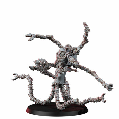Tech Priests Cult Of Mars Tecno Deacon, proxy miniature, 28mm heroic scale unpainted resin, view 2