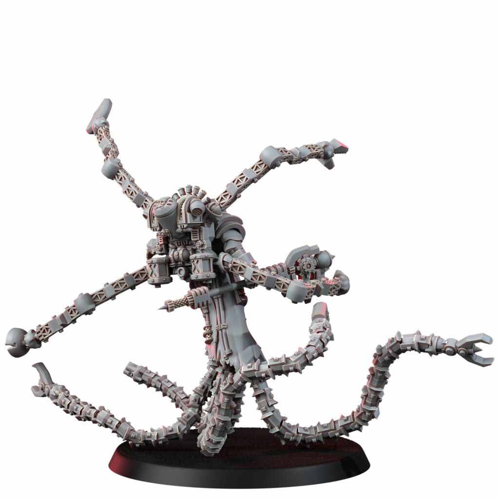 Tech Priests Cult Of Mars Tecno Deacon, proxy miniature, 28mm heroic scale unpainted resin, view 3