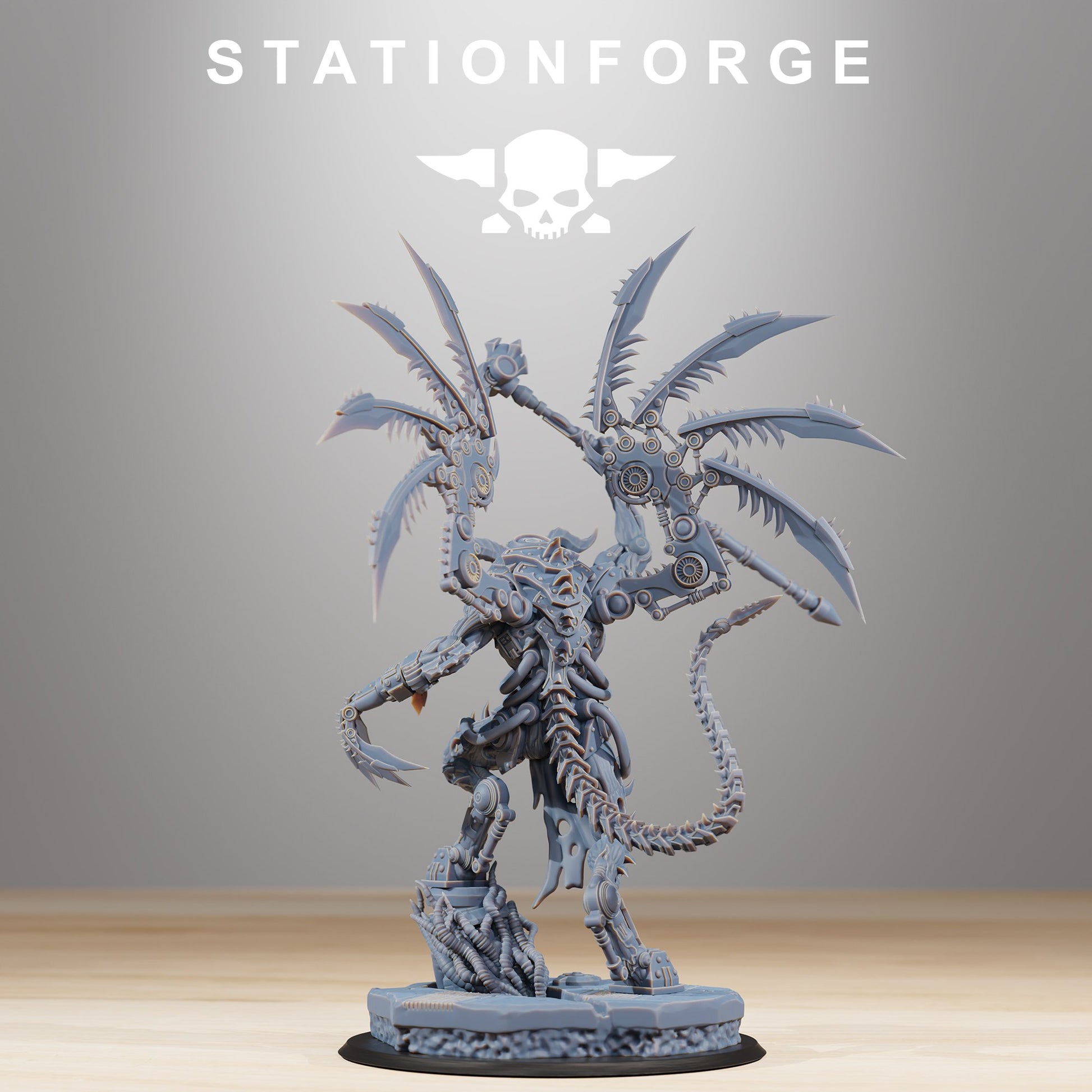 Tech Priests Pythonicus Archon, proxy miniature, character, 28mm heroic scale unpainted resin, view 2