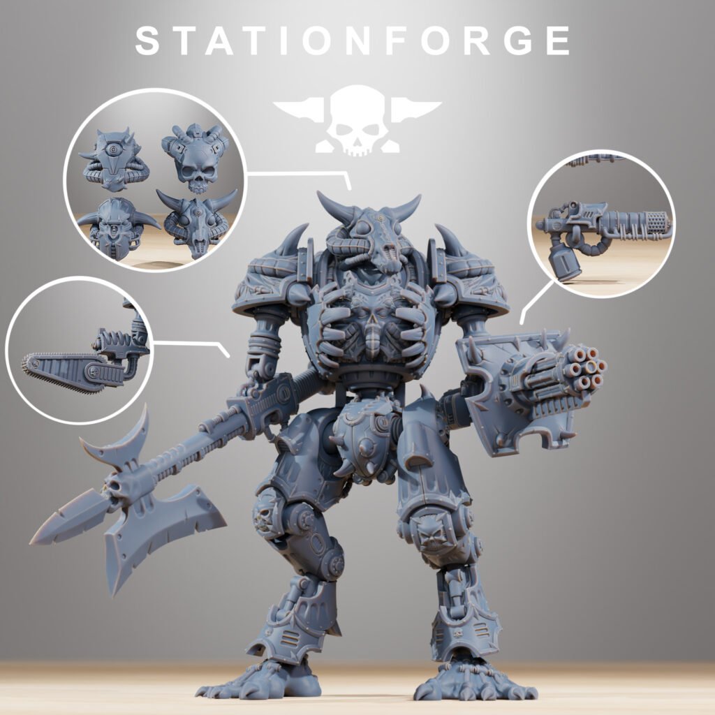 Tech Priests Pythonicus Armageddon, proxy miniature, 28mm heroic scale unpainted resin